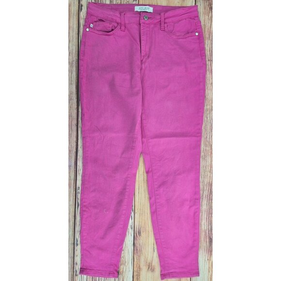 Judy Blue Womens High Rise Skinny Jeans 11/30 Fuchsia 32x28 - Picture 1 of 9